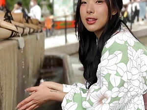 Asian Girl in Kimono Gets Fucked in Japan and Creampied