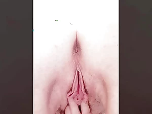 Redhead Hot Mom Fucks Hairy Pussy POV With Glass Dildo